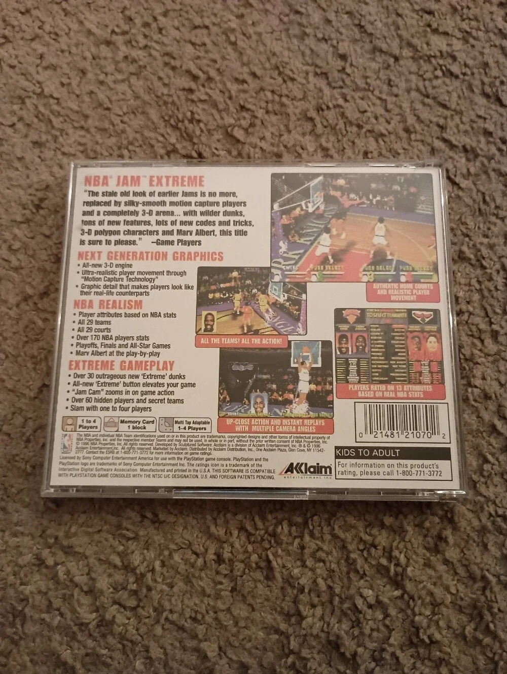 NBA Jam Extreme PlayStation 1 COMPLETE PRE-OWNED